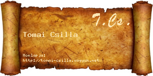Tomai Csilla névjegykártya