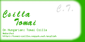 csilla tomai business card